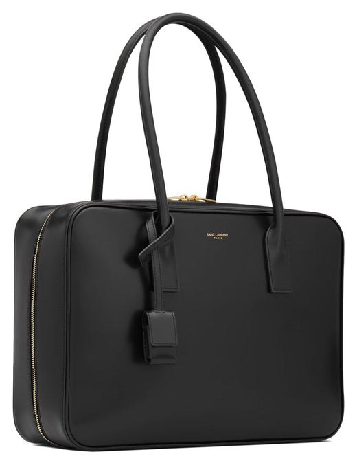 Saint Laurent Sac De Jour Shoulder Bag — Black Lamb Leather