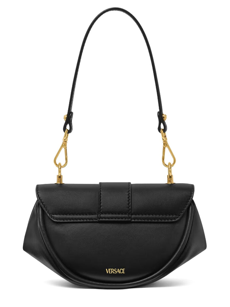 Versace Shoulder Bag — Black Calf Leather