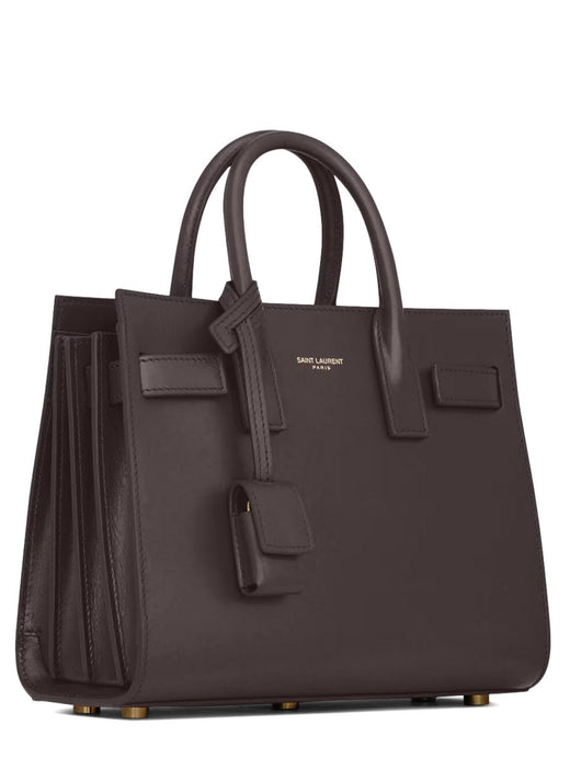 Saint Laurent Sac De Jour Nano Top Handle Bag — Brown Lamb Leather