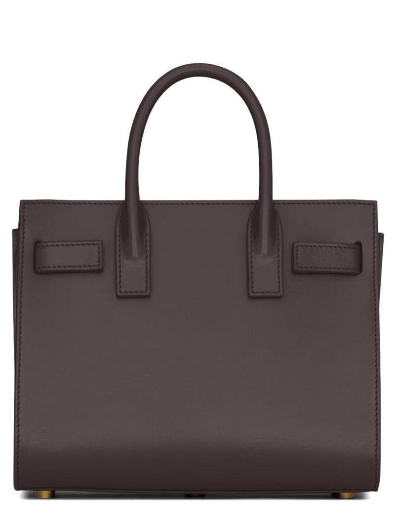 Saint Laurent Sac De Jour Nano Top Handle Bag — Brown Lamb Leather