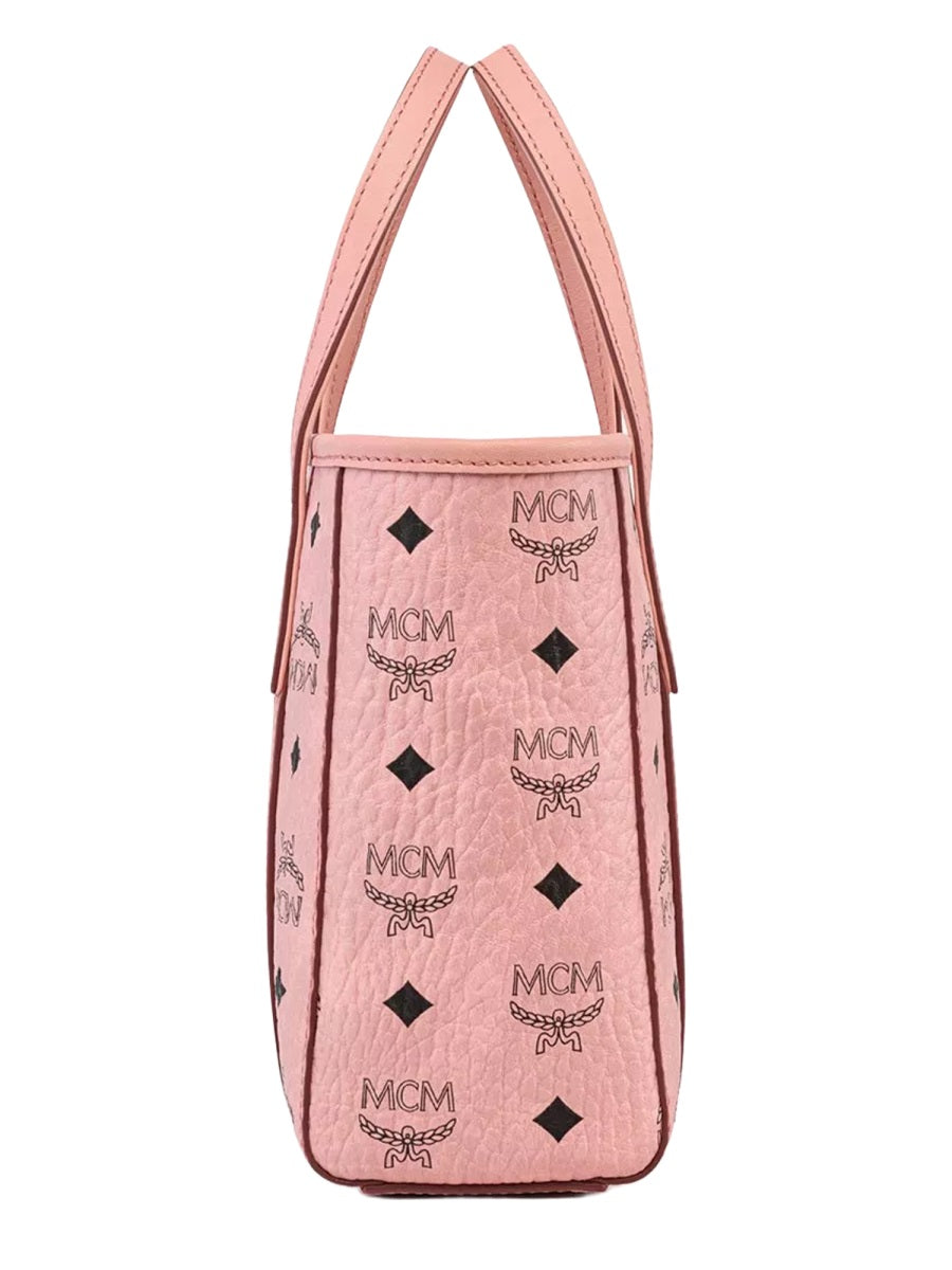 Mcm Toni Top Handle Bag — Pink Polyurethane