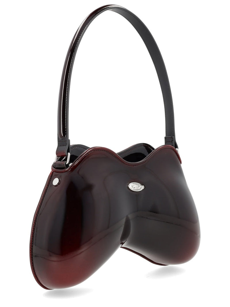 Diesel Double-D Shoulder Bag — Bordeaux Polyurethane