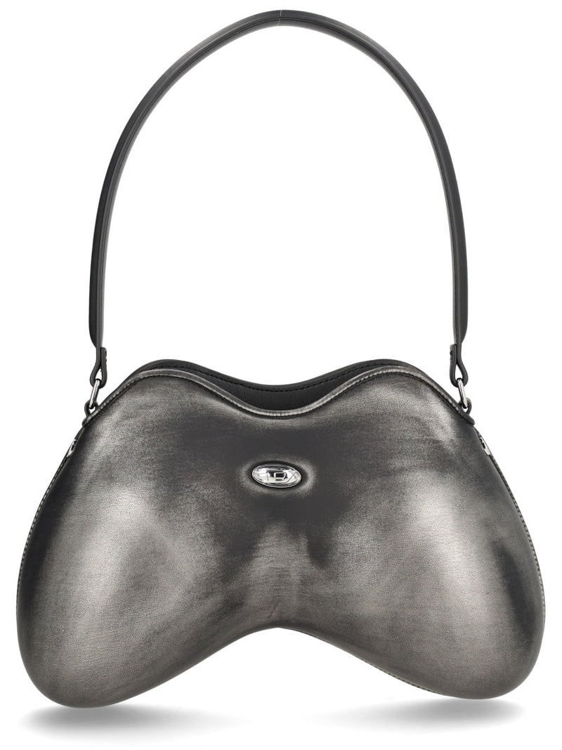 Diesel Shoulder Bag — Silver Polyurethane