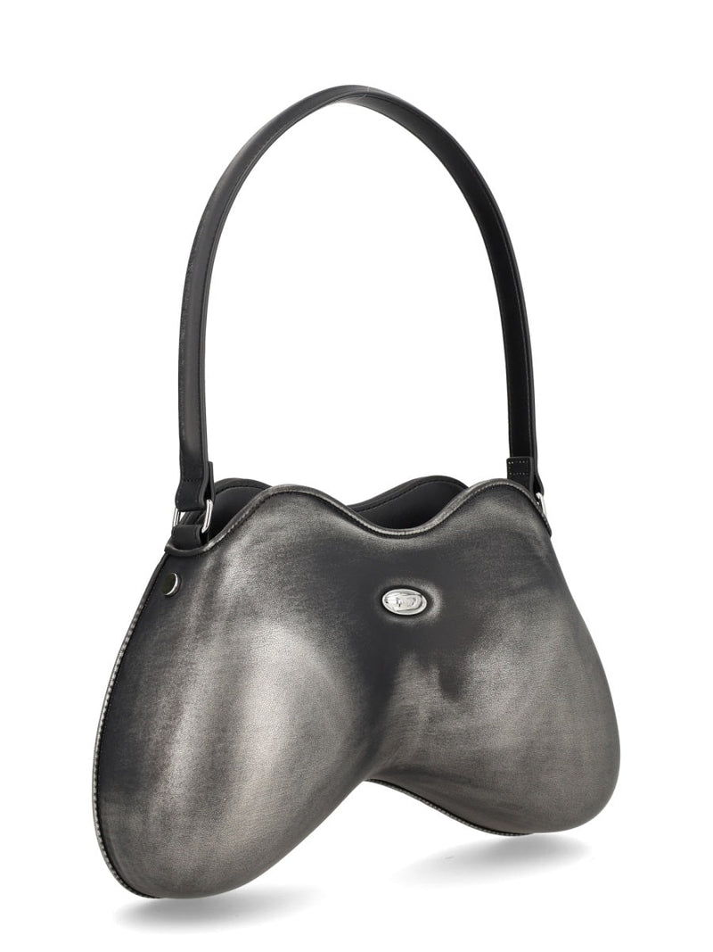 Diesel Shoulder Bag — Silver Polyurethane