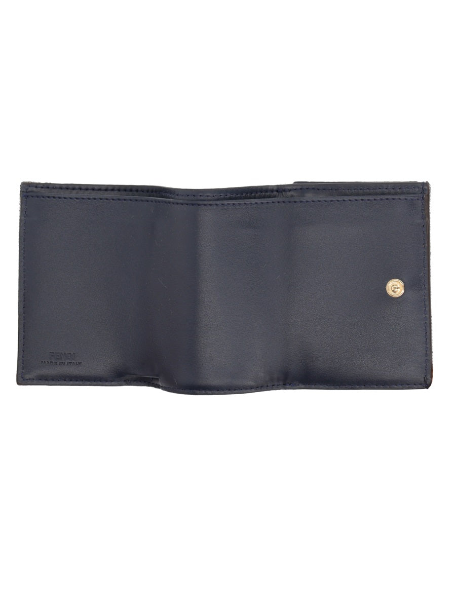 Fendi Baguette Wallet — Black Cotton Polyester