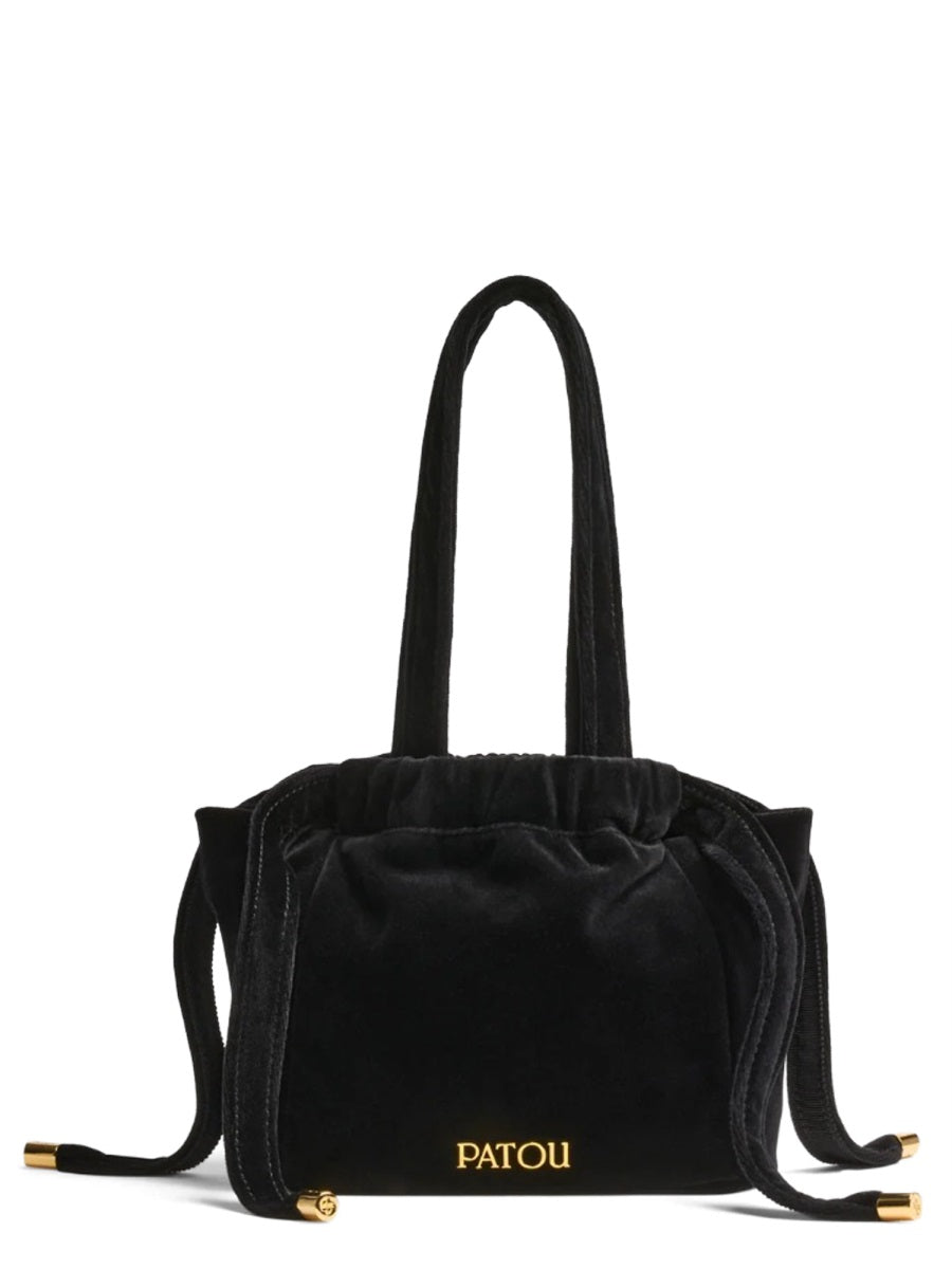 Patou Velvet Clutch — Black