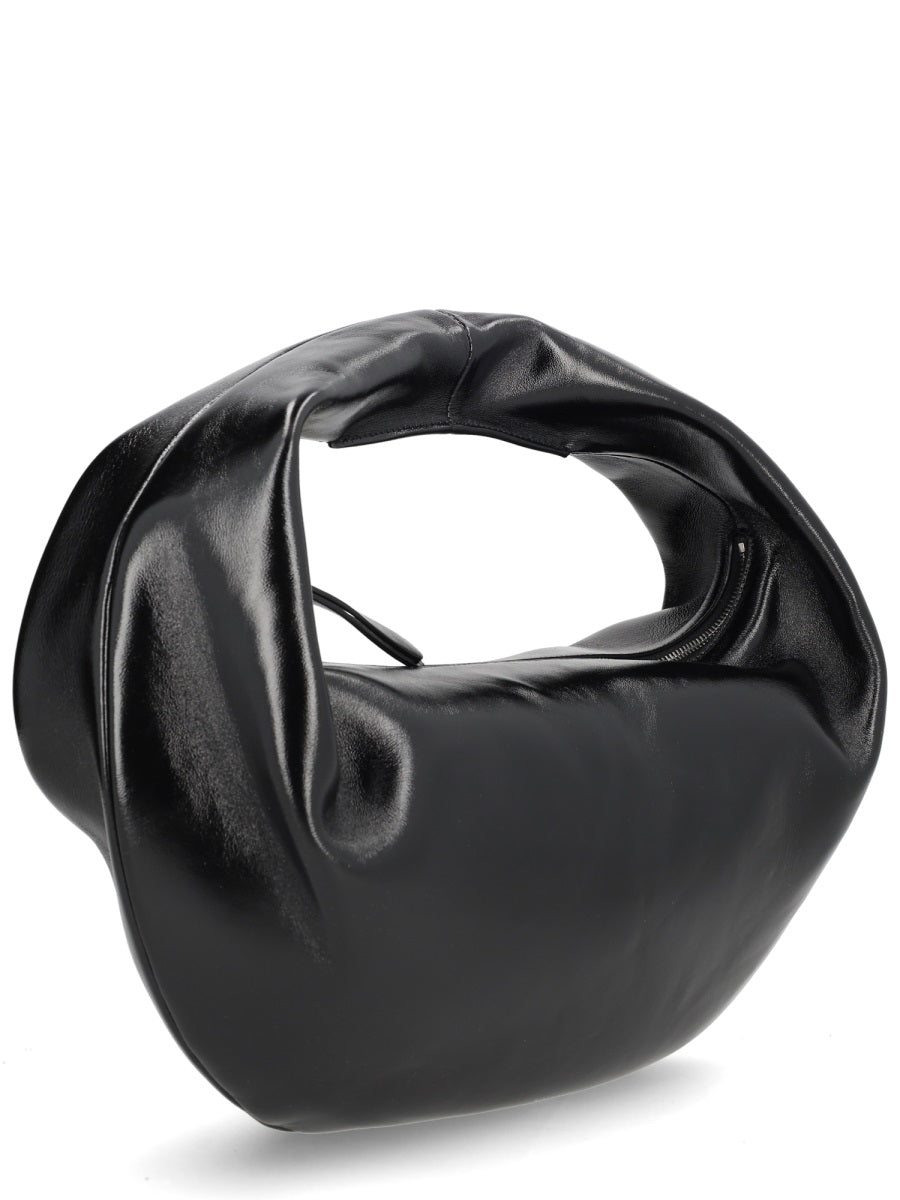 Khaite Olivia Shoulder Bag — Black Calf Leather