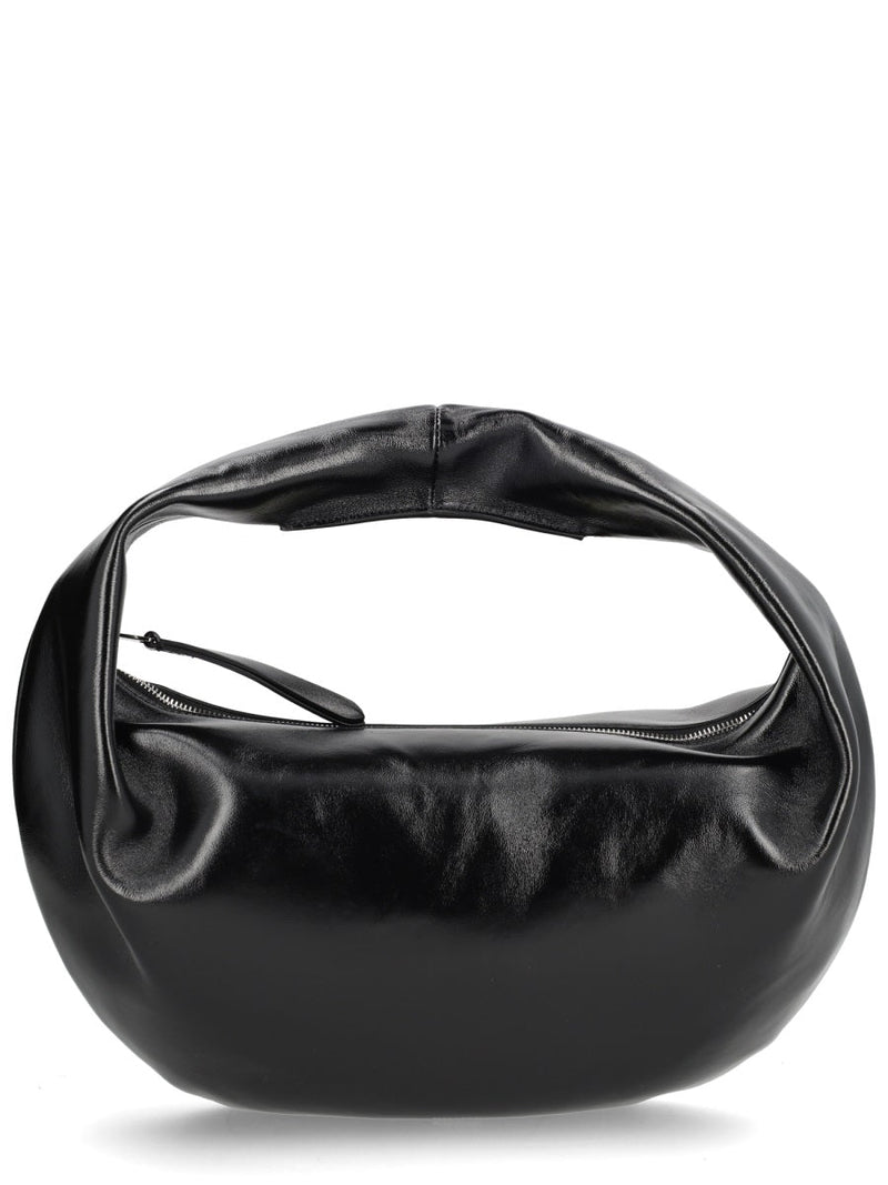 Khaite Olivia Shoulder Bag — Black Calf Leather