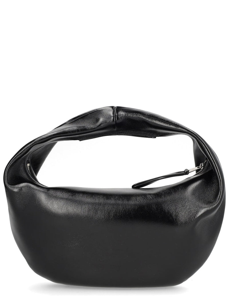 Khaite Olivia Shoulder Bag — Black Calf Leather
