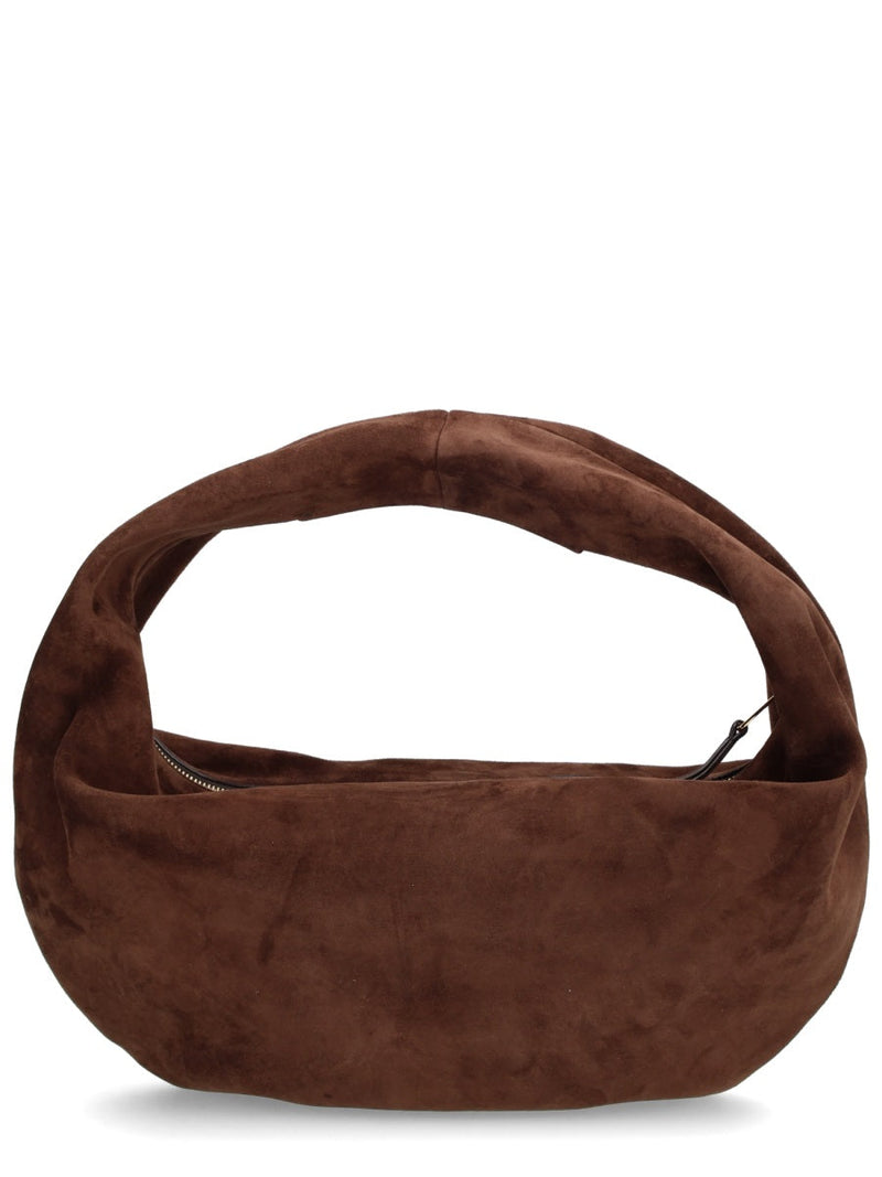 Khaite Olivia Hobo Bag — Brown Calf Leather