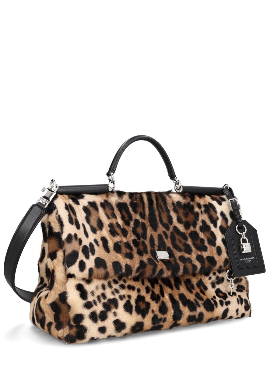 Dolce & Gabbana Victory Top Handle Bag — Multicolor Leather
