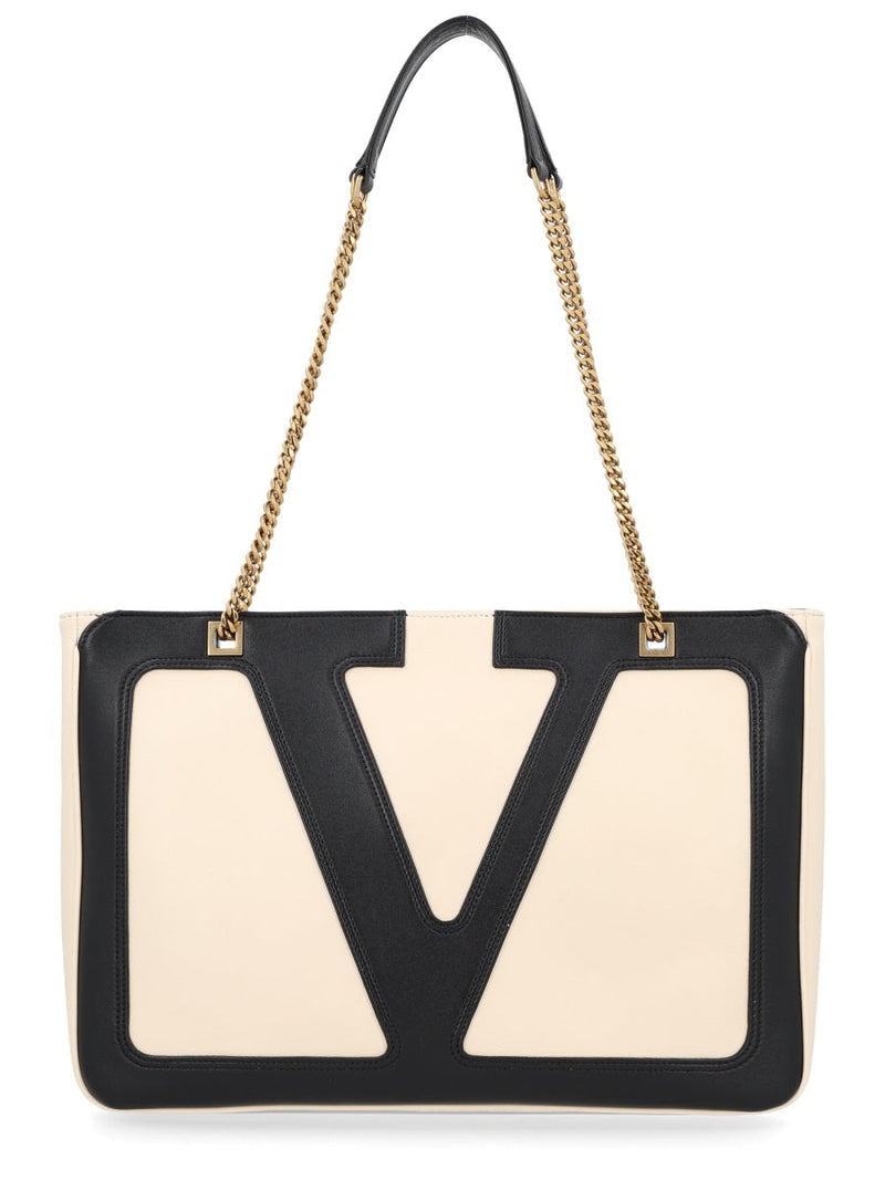 Valentino Garavani Tote Bag — White Leather