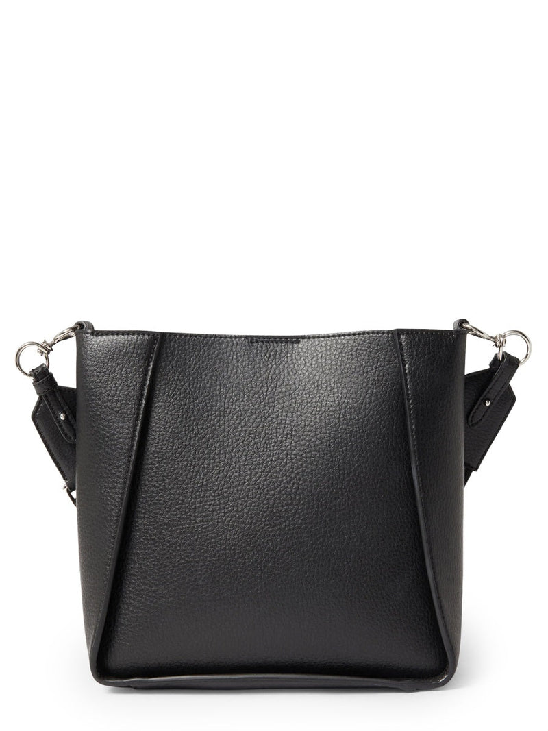 Stella Mccartney Logo-Print Polyamide Shoulder Bag — Black