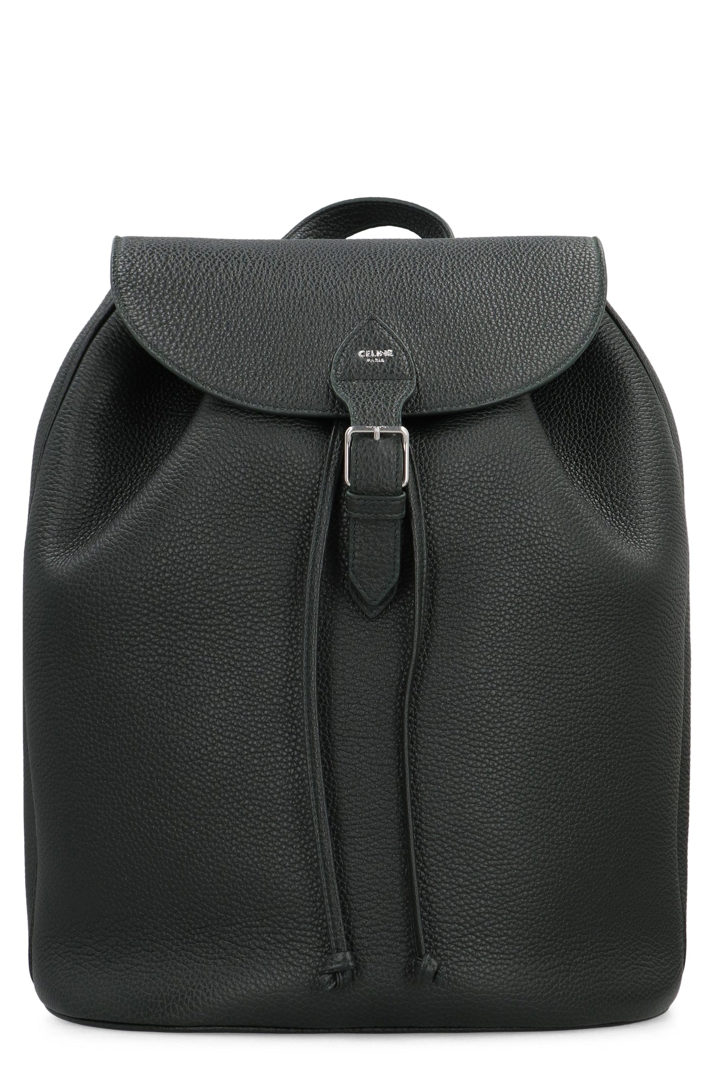 Celine Pebbled Calfskin Backpack — Black Calf