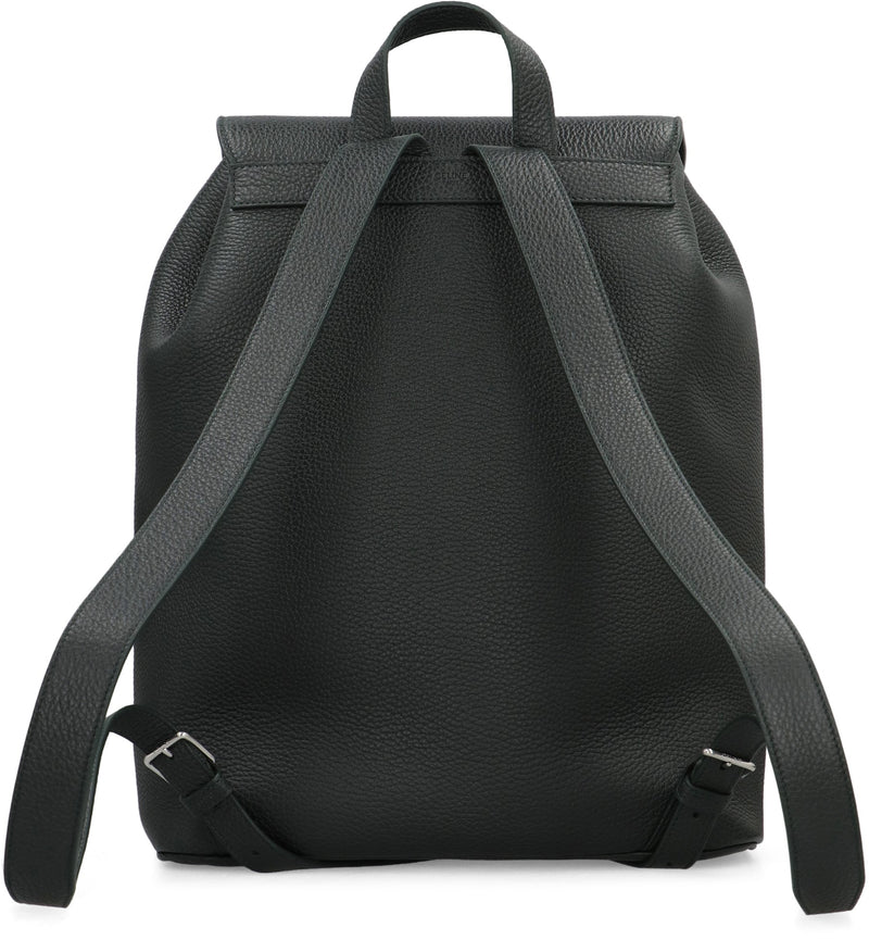 Celine Pebbled Calfskin Backpack — Black Calf