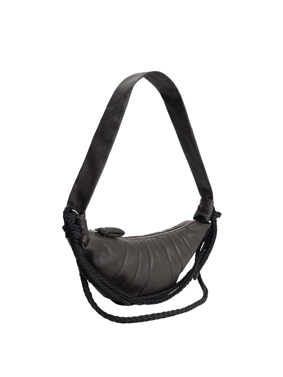 Lemaire Croissant Shoulder Bag — Brown Buffalo Leather