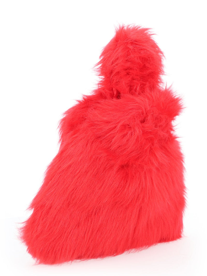 Msgm Fluffy Modacrylic Mini Bag — Red