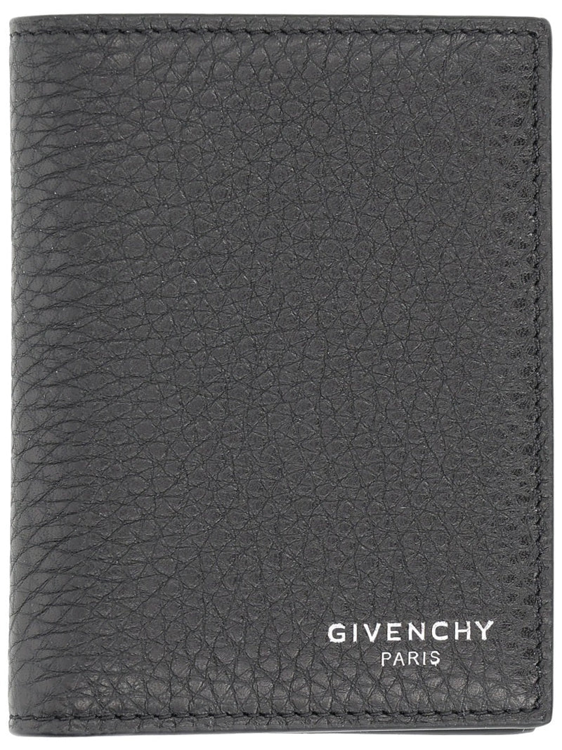 Givenchy Grain Leather Card Case — Black Calf Wallets & Purses