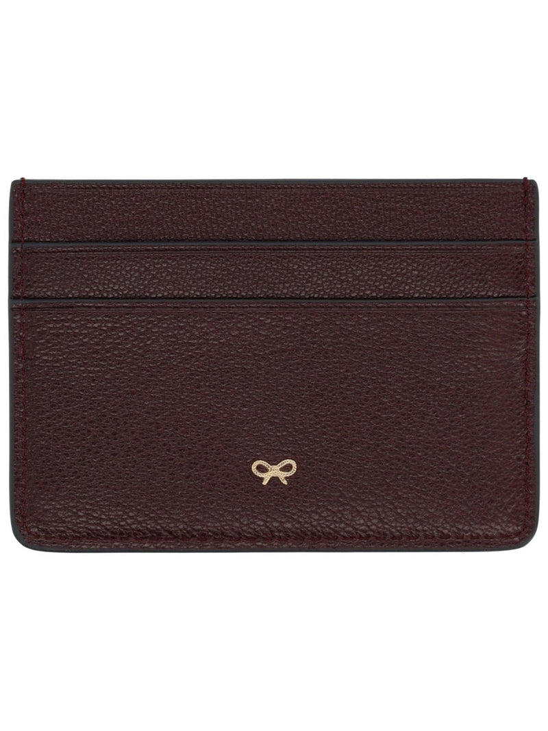 Anya Hindmarch Peeping Eyes Card Holder — Brown Leather Wallets & Purses