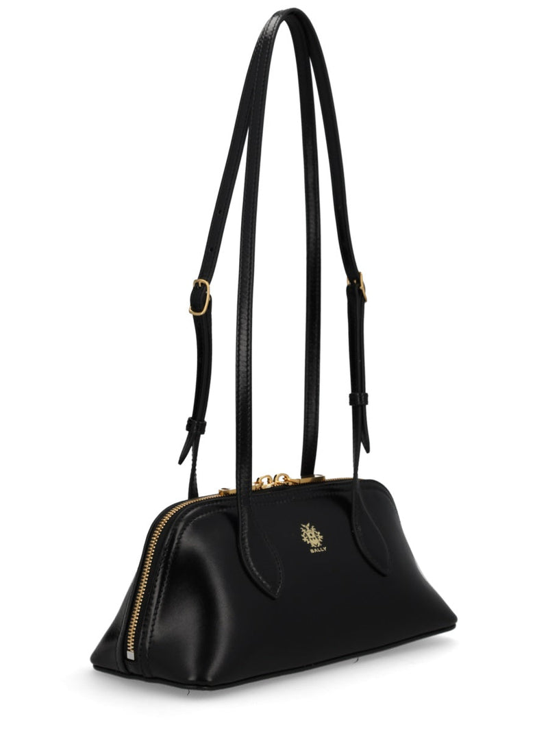 Bally Praline S Top Handle Bag — Black Calf Leather