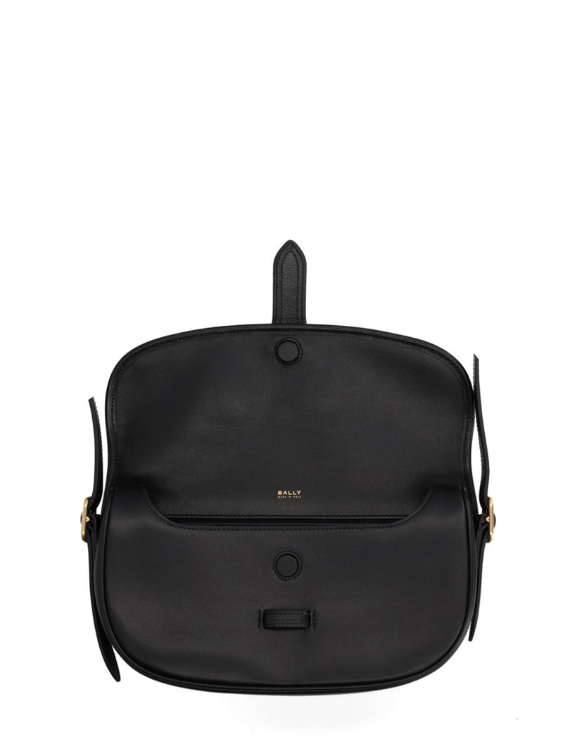 Bally Shoulder Bag — Black Bovine Leather