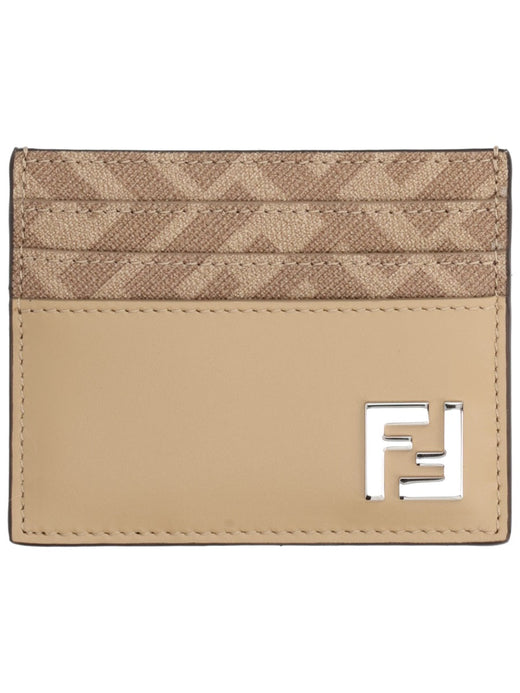 Fendi Leather Card Case — Beige Cases