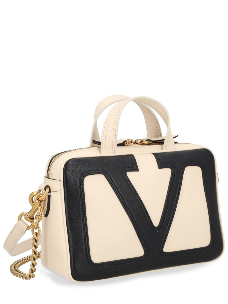 Valentino Garavani Viva Superstar Shoulder Bag — White Leather