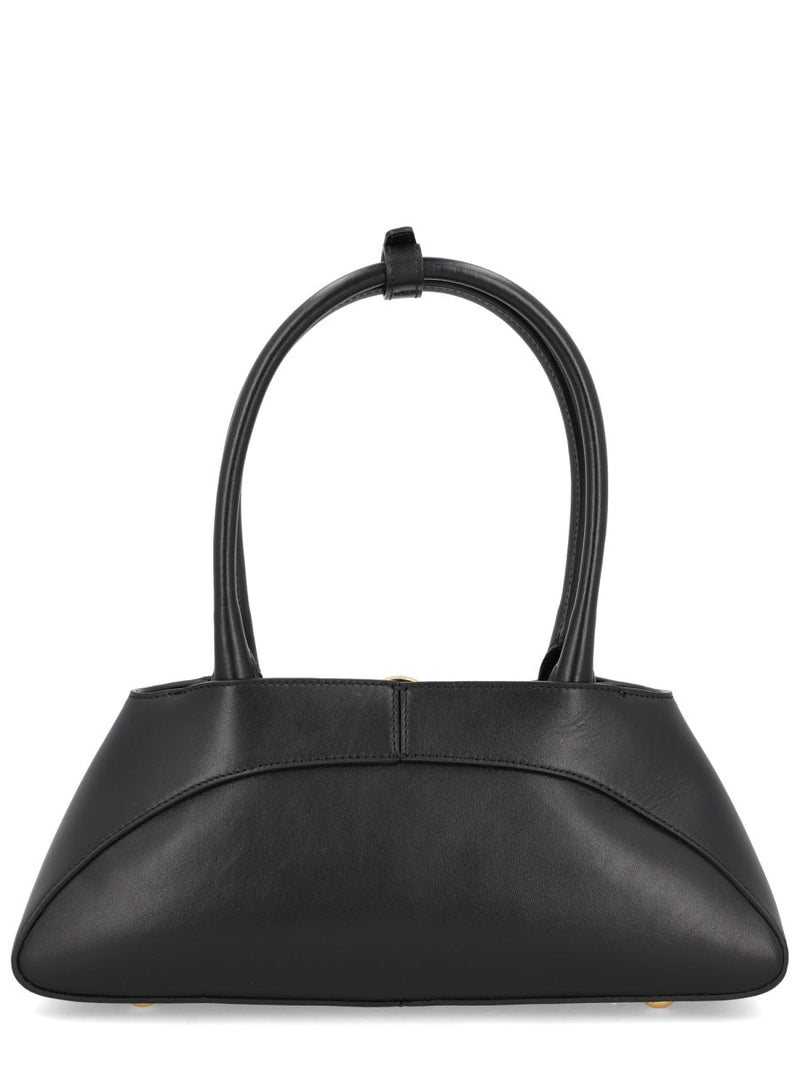 Marine Serre Aurora Baguette Shoulder Bag — Black Cow Leather