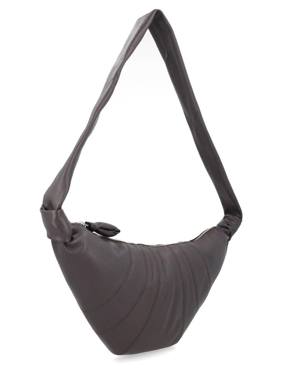 Lemaire Croissant Shoulder Bag — Brown Lamb Leather