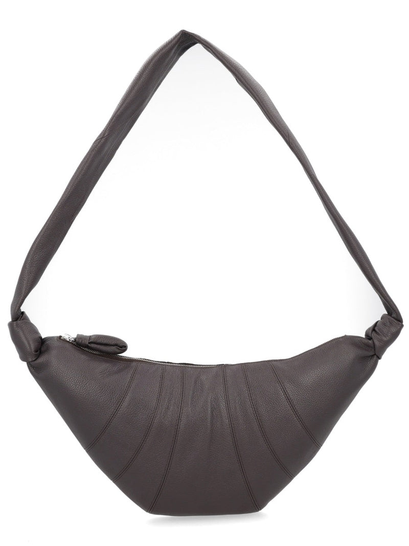 Lemaire Croissant Shoulder Bag — Brown Lamb Leather