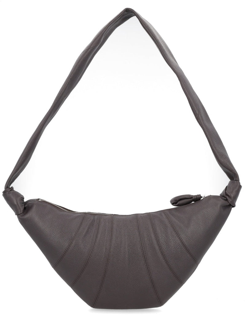 Lemaire Croissant Shoulder Bag — Brown Lamb Leather