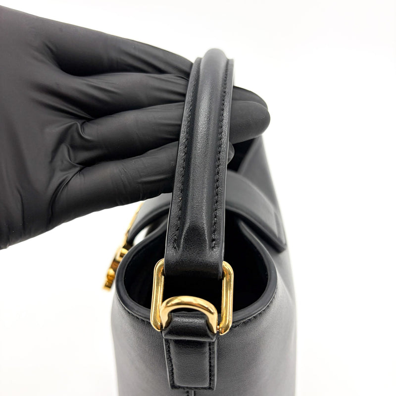 Celine Louise Leather Black Calfskin Bag