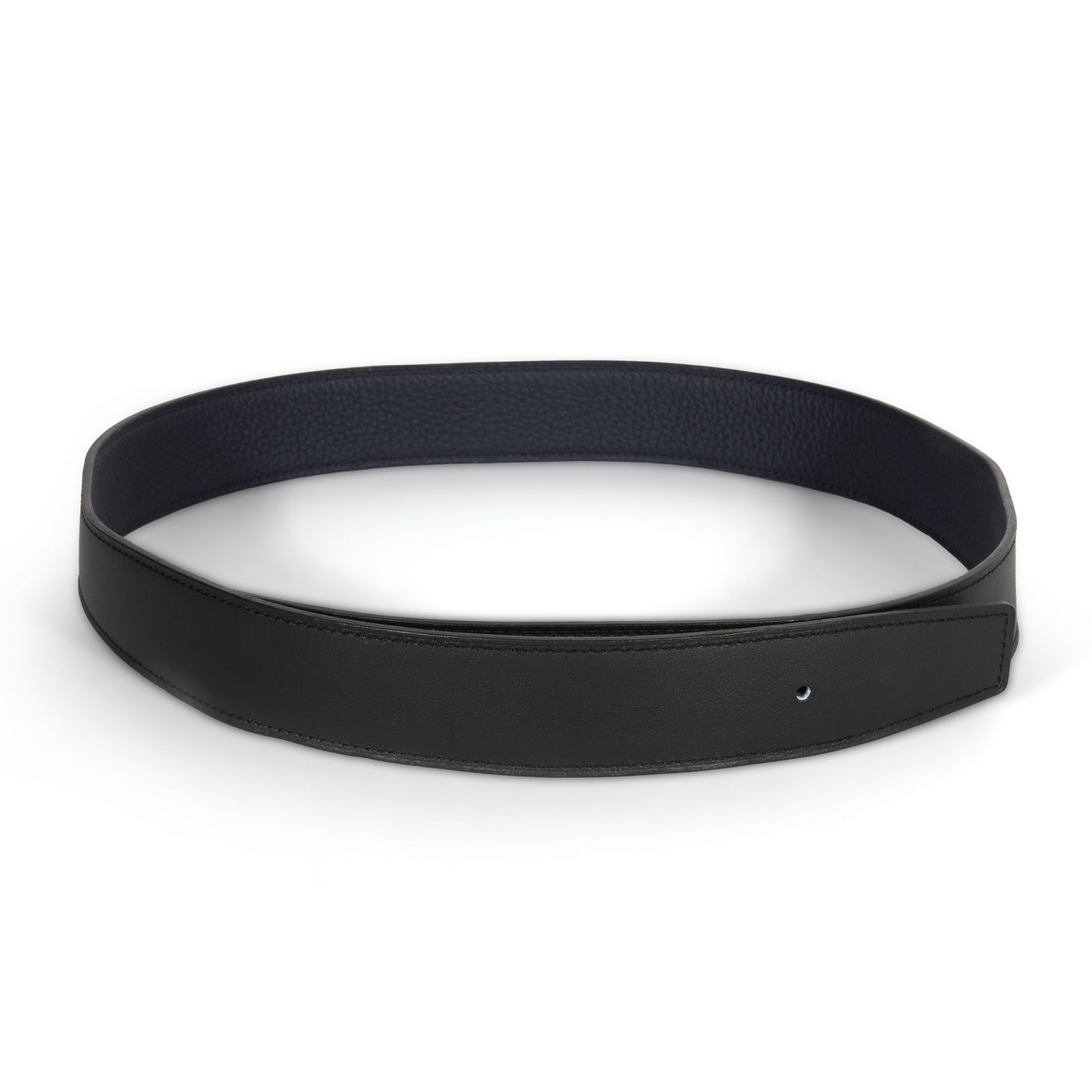 Hermès Black 135 & Bleu Nuit Togo Reversible 32mm Belt Strap Leather