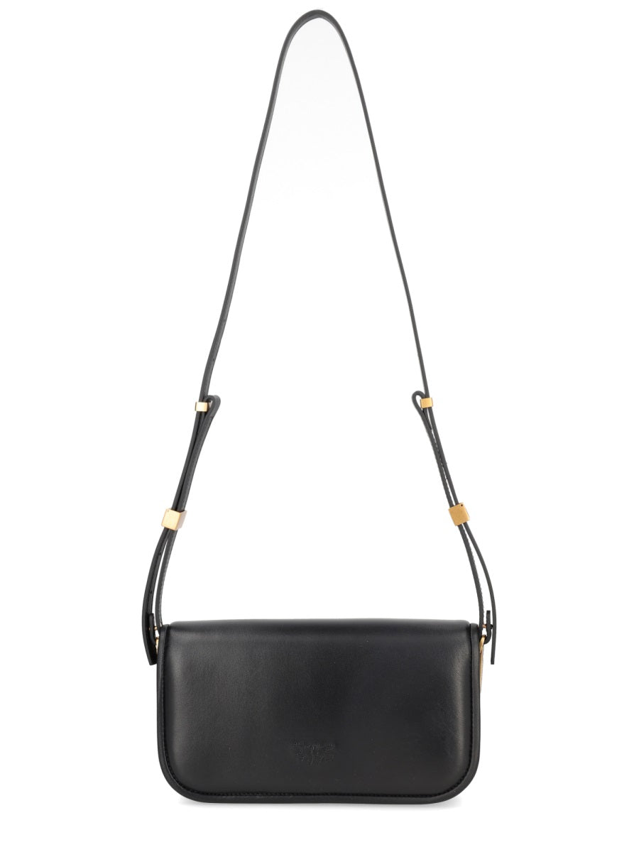 Pinko Shoulder Bag — Black Leather