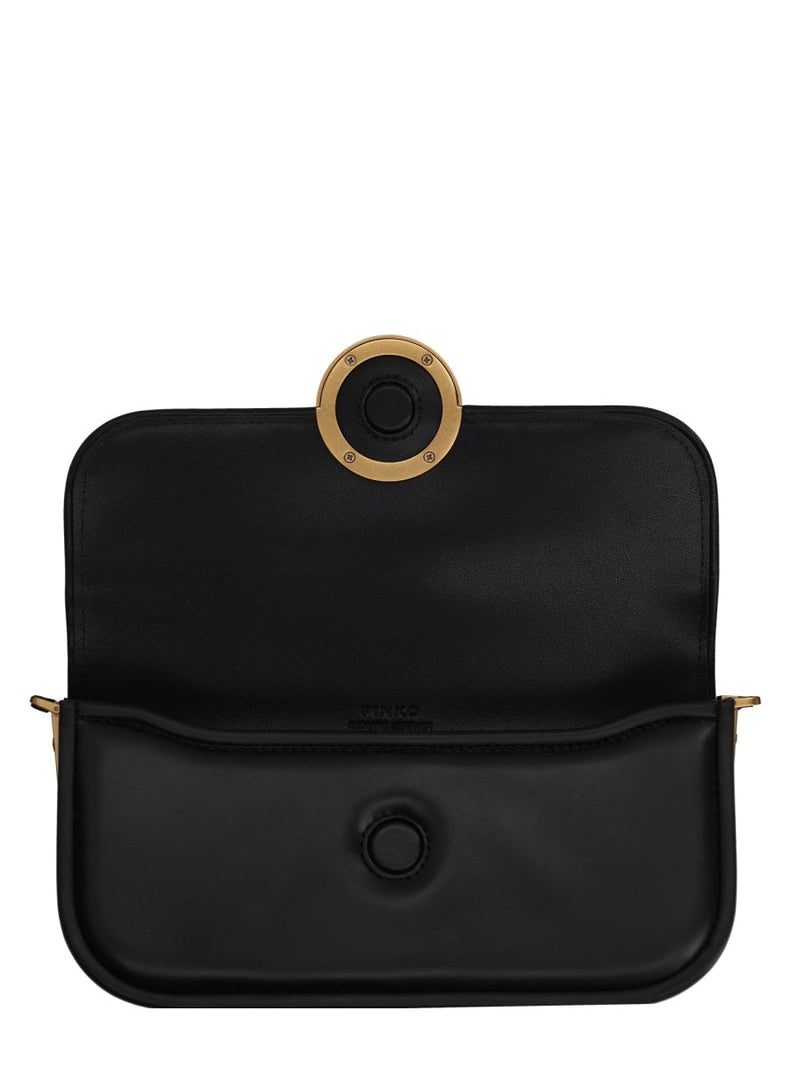 Pinko Shoulder Bag — Black Leather