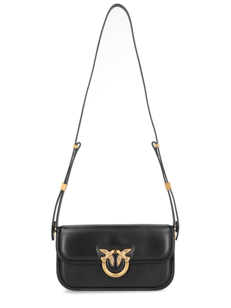Pinko Shoulder Bag — Black Leather