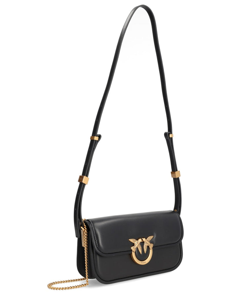 Pinko Shoulder Bag — Black Leather