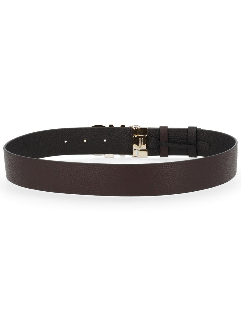 Ferragamo Reversible Leather Belt — Brown