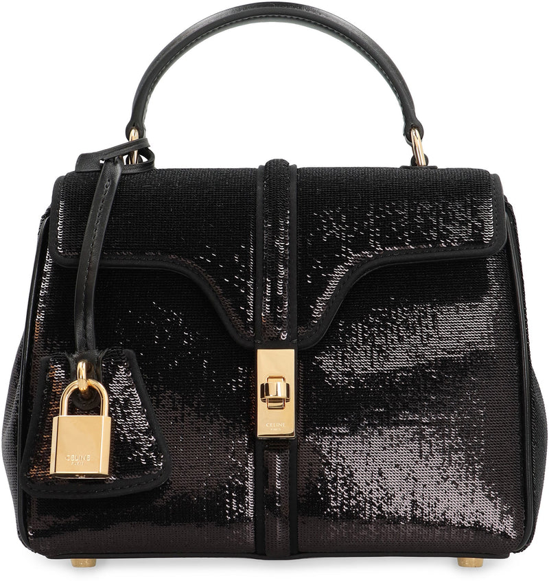Celine Top Handle Bag — Black Polyester