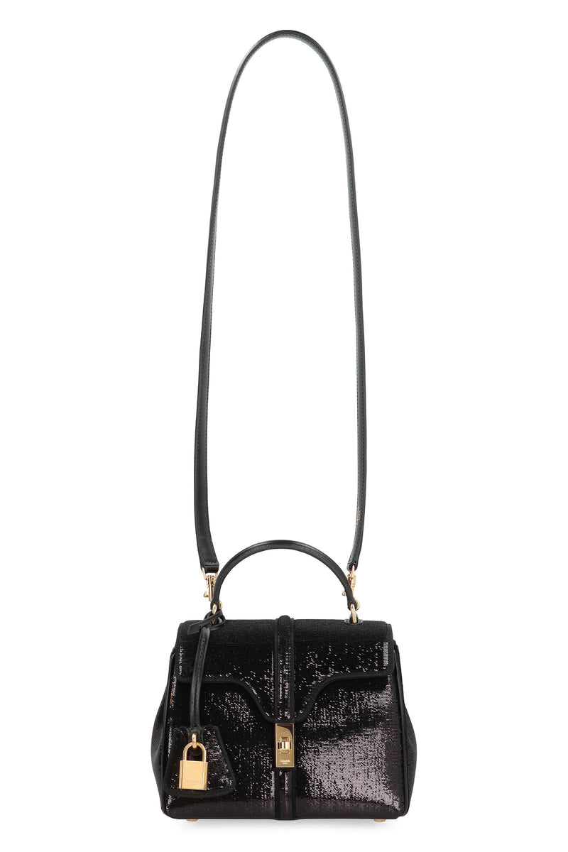 Celine Top Handle Bag — Black Polyester