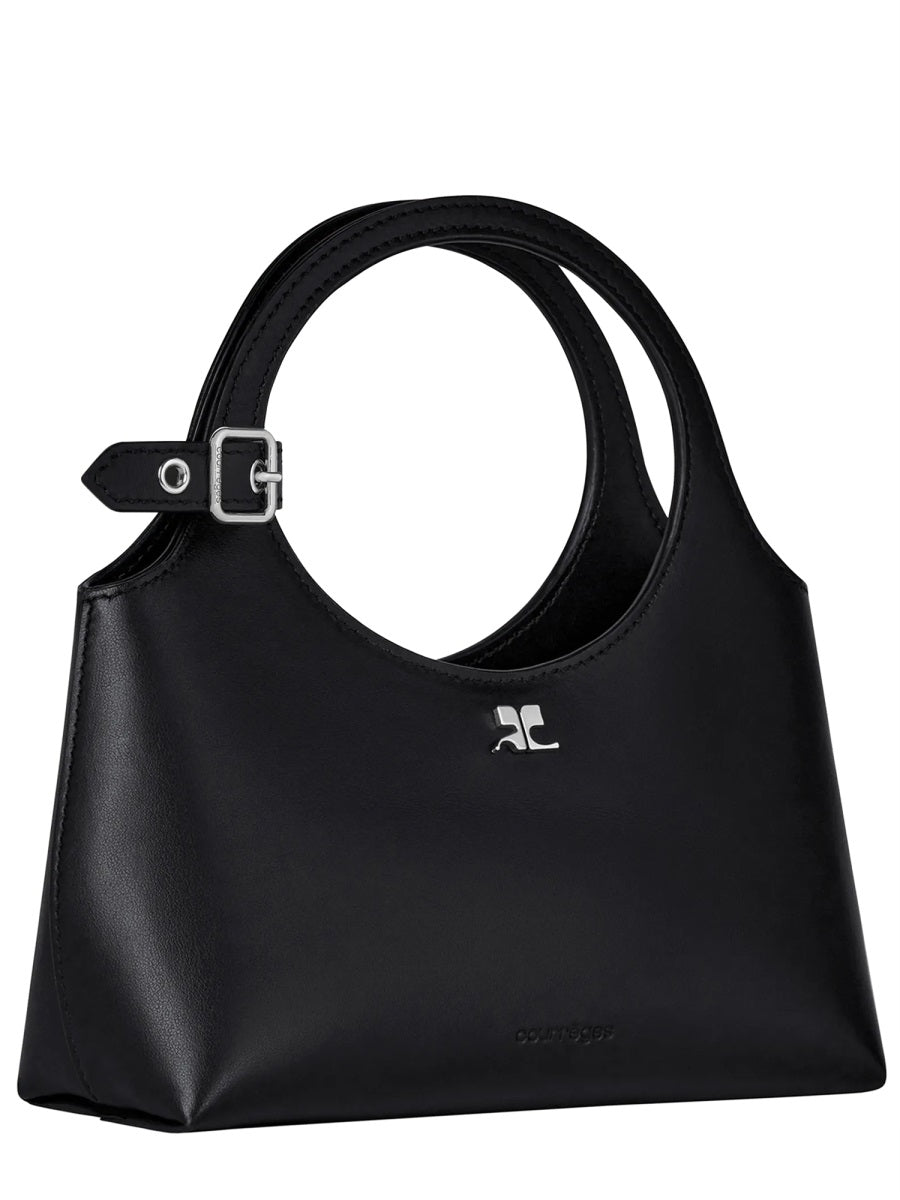 Courrèges Mini Bag — Black Calf Leather