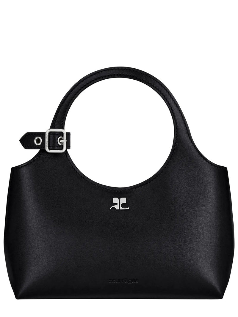 Courrèges Mini Bag — Black Calf Leather