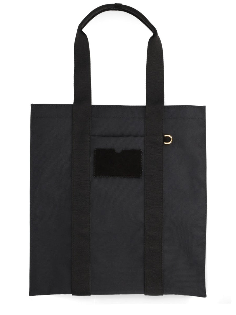 Moschino Carry Me Shoulder Bag — Black Leather