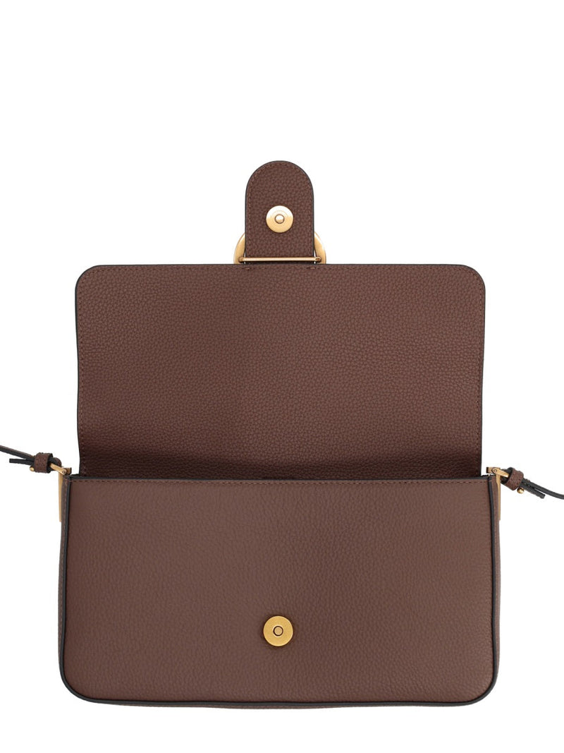 Pinko Love Shoulder Bag — Brown Leather