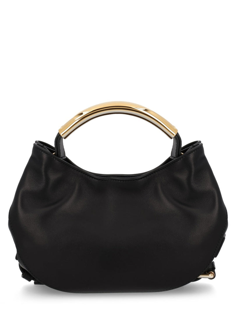 Moschino Top Handle Bag — Black Leather