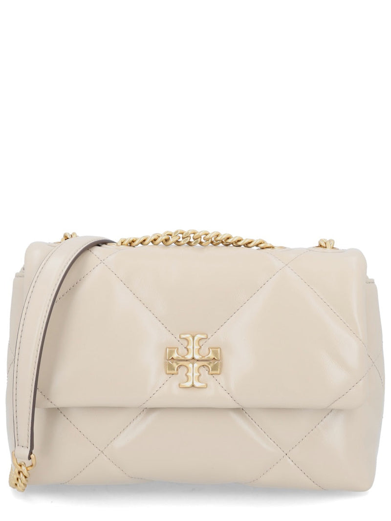 Tory Burch Kira Shoulder Bag — Beige Leather