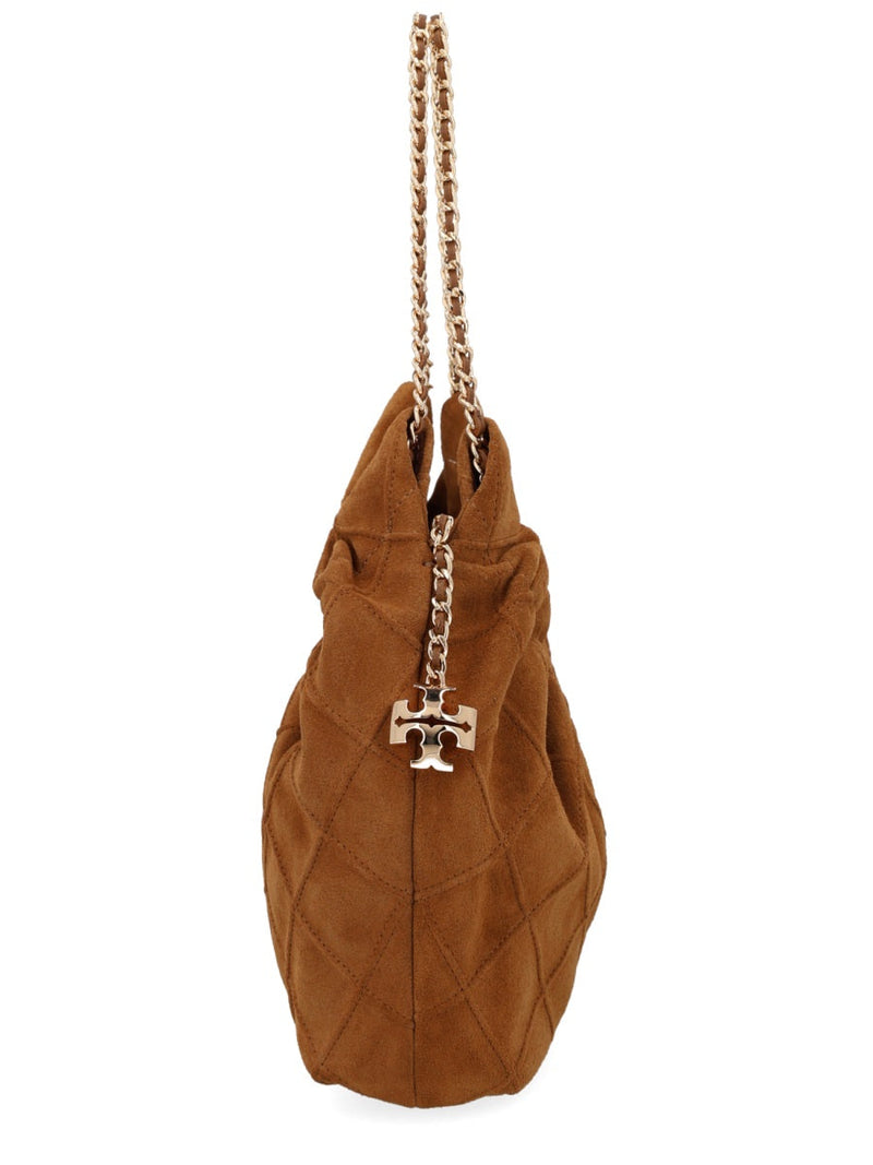 Tory Burch Fleming Shoulder Bag — Brown Leather