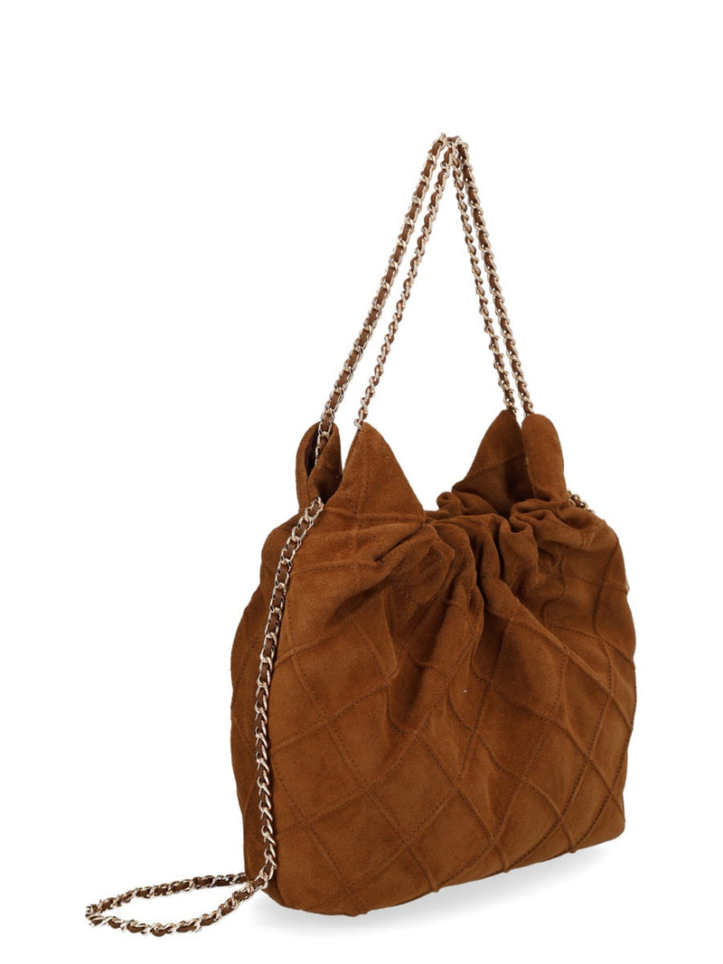 Tory Burch Fleming Shoulder Bag — Brown Leather