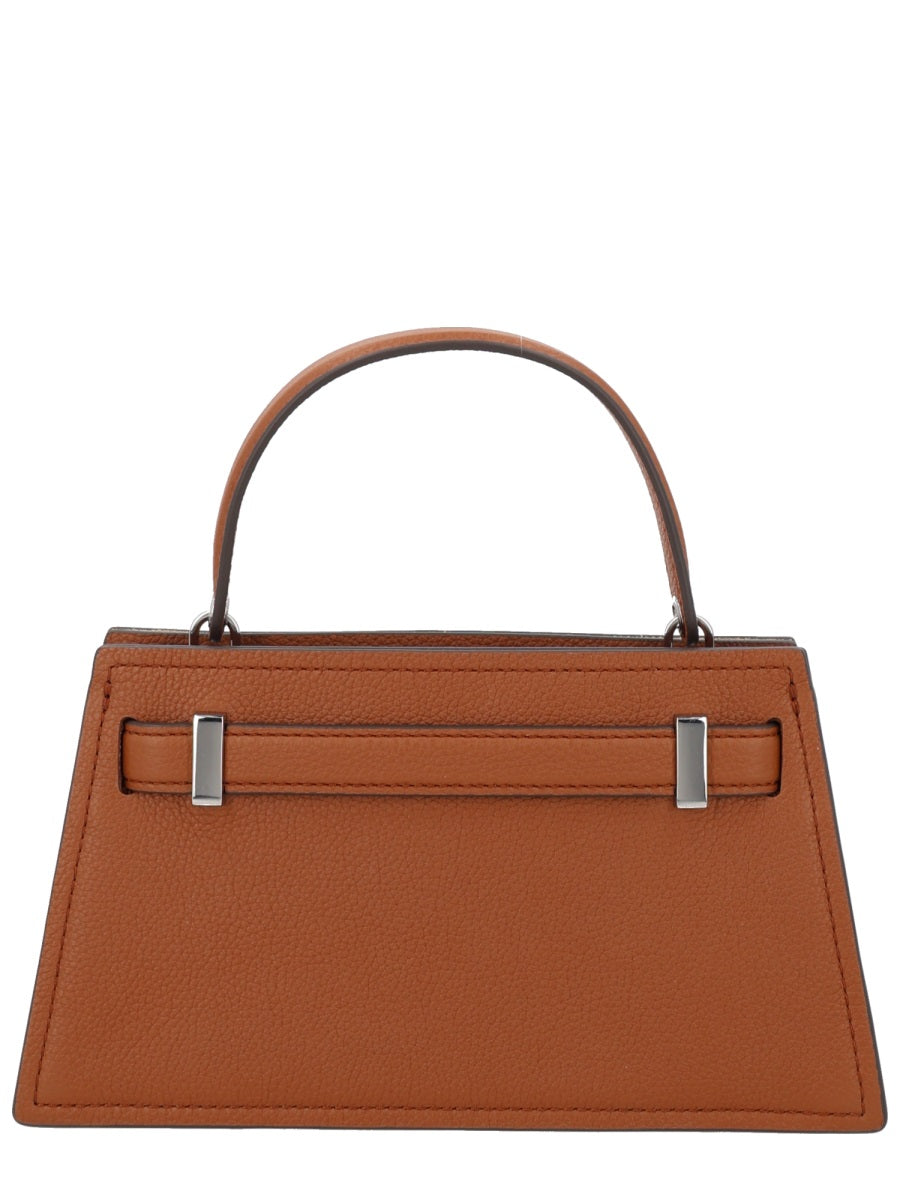 Tory Burch Lee Radziwill Shoulder Bag — Beige Leather