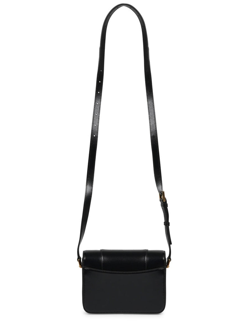 Balenciaga Hourglass Shoulder Bag — Black Calf Skin